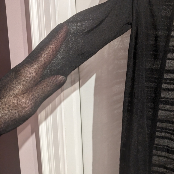 EILEEN FISHER Sheer Open Front Cardigan - Picture 5 of 10